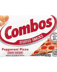 Combos Pepperoni Pizza Baked Cracker Singles 17 oz Bag Pack of 8 with By The Cup Bag Clip