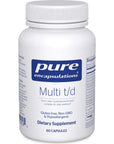 Pure Encapsulations Multi T/D | Multivitamin and Mineral Supplement to Support Cardiovascular Health* | 60 Capsules