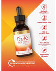 Carlyle Vitamin D3 with K2 Liquid Drops | 2 Fl Oz | MK-7 Supplement