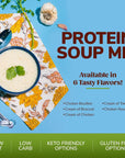 BariWise Protein Soup Mix Variety Pack 15g Protein Low Carb 7ct