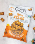 Quinn Gluten Free Peanut Butter Filled Pretzel Nuggets  Made with Real Ingredients Whole Grain Sorghum Sea Salt Vegan Dairy Free NonGMO  7 Oz Pack of 4