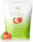 TRU Plant Based Protein Powder, BCAA, EAA, 20g Vegan Protein, 100 Calories, 27 Vitamins, No Artificial Sweeteners 25 Servings (Strawberry Jam)