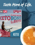 LonoLife Keto Bone Broth Protein Powder Chicken flavored 8g Protein 4g Fat Keto Friendly 8oz Bulk Container15 Servings Packaging May Vary