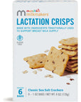 Munchkin Milkmakers Lactation Crisps for Nursing Breastfeeding  Pumping Moms  Gluten Free  Fenugreek Free Crackers with Milk Boosting Ingredients like Oats  Flax