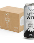 MTN WTR Naturally Alkaline Sparkling Water - 16oz Recyclable Aluminum Cans (Pack of 12)