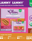 Plum Organics Jammy Sammy Snack Bars  Peanut Butter and Strawberry  102 oz Bars Pack of 30  Organic Toddler Food Snack Bars