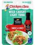 Chicken of the Sea Wild Caught Light Tuna Sweet  Spicy 25 oz Packet Box of 12