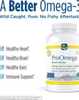 Nordic Naturals ProOmega, Lemon Flavor - 180 Soft Gels - 1280 mg Omega-3 - High-Potency Fish Oil with EPA & DHA - Promotes Brain, Eye, Heart, & Immune Health - Non-GMO - 90 Servings