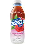 Snapple Zero Sugar Raspberry Tea 16 fl oz recycled plastic bottle Pack of 12