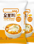 Yopokki Instant Tteokbokki Pack Cheese Pack of 2 Korean Street food with cheese sauce Topokki Rice Cake  Quick  Easy to Prepare