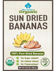 Organic Sun Dried Whole Bananas  No Sugar Added  No Preservatives  Unsulfured  Soft and Chewy Little Bananas  Thai Natural Fruit Snacks  Super Potassium Snack 126 OZ Pack of 1