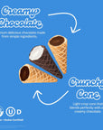 Muddy Bites Waffle Cone Snacks Bite Sized Chocolate Filled Cones for Snack or Dessert Milk Chocolate Dark Chocolate Cookies  Cream Made with Cane Sugar NonGMO Kosher Variety Pack 6 Bags