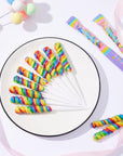 Twist Rainbow lollipopsIndividually Wrapped Bulk for Kids Birthday Party Easter Candy Lollipop 22Count