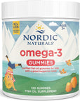 Nordic Naturals Nordic Omega-3 Gummies, Tangerine - 120 Gummies - 82 mg Total Omega-3s with EPA & DHA - Non-GMO - 60 Servings