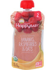 Happy Baby Organics Bananas, Raspberries & Oats, 3.83 Fl Oz