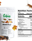 Erbies Edible Bug Mixed Trail Mix 15g Bag Seasoned and Crunchy Insects Crickets Grasshoppers Silkworm Pupae and Sago Worms Protein Packed Unique Snacks Fun Snacks Gift Idea 1Pack