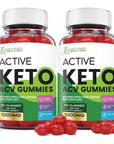 Justified Laboratories (2 Pack) Active Keto ACV Gummies 1000MG with Pomegranate Juice Beet Root B12 120 Gummys