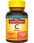 Nature Made Vitamin C 500 mg, Dietary Supplement for Immune Support, 100 Tablets, 100 Day Supply