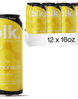 blk Natural Alkaline Sparkling Mineral Water Electrolyte Infused with Fulvic and Amino Acids Zero Sugar Zero Calories Drink Lemonade Flavored 16 oz 12 pack