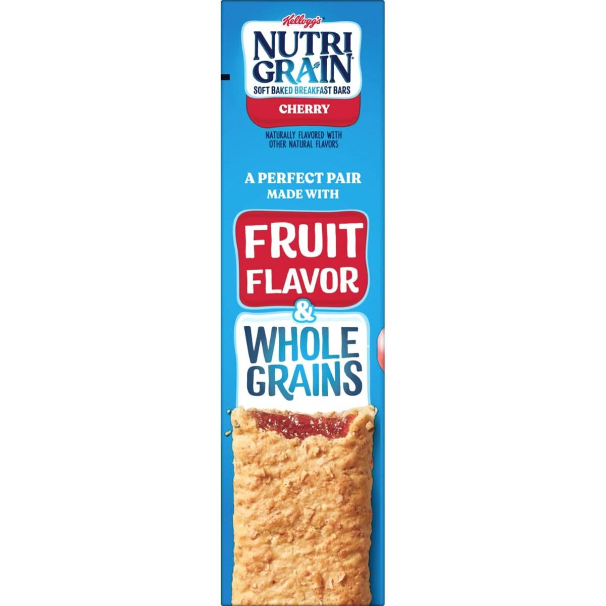 NutriGrain Soft Baked Breakfast Bars Made with Whole Grains Kids Snacks Cherry 6 Boxes 48 Bars