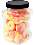 Sarahs Candy Factory FreezeDried Peach Rings Candy  Crunchy  Sweet Large Freshness Halal Gift  Snack 7 Oz in Jar