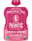 Mamma Chia Organic Prebiotic Squeeze Snack Strawberry Lemonade 16 35 Ounce  FiberRich Prebiotic Gut Support USDA Organic NonGMO Vegan Gluten Free Pack of 16