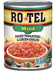 ROTEL Mild Diced Tomatoes and Green Chilies 10 oz Pack of 12