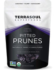 Terrasoul Superfoods Organic Dried Plums Pitted Prunes, 1.5 Lbs