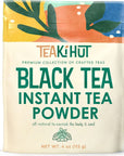 TEAki Hut Instant Black Tea Powder 4 oz Black Tea Powder Powdered Black Tea for Hot and Cold Beverages Refreshing Instant Tea Powder Unsweetened Tea Powder 113 Servings