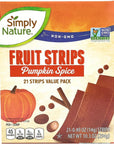 Pumpkin Spice Fruit Strips by Simply Nature - 10.3 oz (294 g)- Pack of 1