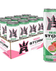 REIGN Storm Guava Strawberry Fitness  Wellness Energy Drink 12 Fl Oz Pack of 12