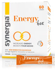 Synergia Energy Box - Magnesium and Vitamin B Complex for Natural Caffeine Free Energy with Arginine and Taurine - On The Go Powder Supplements for Men and Women