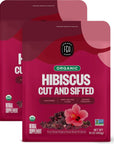 FGO Organic Hibiscus Flowers Loose Tea Resealable Kraft Bag 32oz Pack of 1