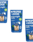 Proper Good Overnight Old Fashioned Oats  Alternative to Standard Oatmeal Braekfast  Easy Breakfast on On The Go with 15g Protein and 5g Fiber  Gluten Free High Protein and High Fiber Meal 3 Pack Blueberry Coconut