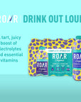 ROAR Complete Hydration Organic  Electrolyte Drinks Loaded with Vitamins C B5 B12  NonGMO GlutenFree  Blackberry Lemonade  12 pc