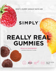 Simply Really Real Gummies  Made with Real Fruit  Peach and Raspberry  53 oz Pack of 2  No Cane Sugar  Gluten Free  Kosher