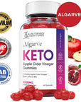 Justified Laboratories (3 Pack) Algarve Keto ACV Gummies 1000MG with Pomegranate Juice Beet Root B12 180 Gummys