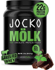 Jocko Mölk Whey Protein Powder (Mint Chocolate) - Keto -  31 Servings (2lb Tub)