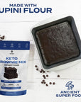 Aviate Keto Brownie Mix - 0 Net Carb Keto Brownies - Midnight Fudge Chocolate - Sugar-Free & Gluten-Free Keto Dessert - Delicious Keto-friendly - Lupini Flour Low Carb Brownie Mix (8.8 OZ) (Pack of 1)