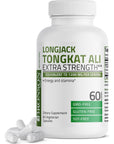 Bronson Longjack Tongkat Ali 1200mg Extra Strength 1200mg Per Serving, Supports Energy, Non-GMO, 60 Vegetarian Capsules