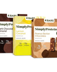 Simply Protein  Crispy Bars Variety Pack 3 Flavors  Plant Based Protein Bars Protein Snacks  12g Protein 2g Sugar 7g Fiber  Vegan Gluten Free Non GMO Kosher  12 Bars 3 Boxes