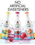 Miss Marys Sinless Syrups Fruit Collection  Zero Sugar and Calories Stevia Based No Sugar Alcohols or Sucralose No Artificial Sweeteners Natural Ingredients and made with REAL fruit Keto Friendly 3 Pack Includes Raspberry Peach and Tropical