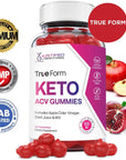 Justified Laboratories (5 Pack) True Form Keto ACV Gummies 1000MG Vegan Non GMO with Pomegranate Juice Beet Root B12 300 Gummys