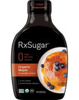 RxSugar Delicious Plant-Based Organic Pancake Syrup, Maple Flavored, 16 oz |Allulose Sweetener | 0 Sugar, 0 Net Carbs, 0 Glycemic | Diabetes-Safe | Keto Certified | Non-GMO Project Verified | Gluten-Free Certified