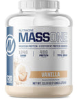 Massone Mass Gainer Protein Powder by NutraOne - Gain Mass Protein Meal Replacement (Vanilla - 7 lbs.)