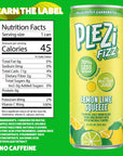 PLEZi FiZZ Carbonated Juice Drink  with Real Fruit Juice  70 Less Sugar  Plus Vitamin C and Fiber  LowSugar Bubbly Beverages for Kids  Great Soda Replacement  Lemon Lime Squeeze 84 fl oz