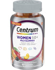 Centrum MultiGummies Gummy for Women 50 Plus, with Vitamin D3, B6 and B12, Multivitamin/Multimineral Supplement - 80 Count