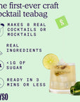 SAYSO Cocktail Tea Bags  Instant Cocktail Mixers or Mocktail Mixers  Drink a Skinny Spicy Margarita Mix in Seconds  No Hot Water Needed  All Natural Ingredients  Low Calorie Low Sugar