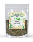 Unpretentious Dried Diced Jalapeno 1 lb Mild to Medium Heat 5000 to 15000 SHU Southwestern Cuisine