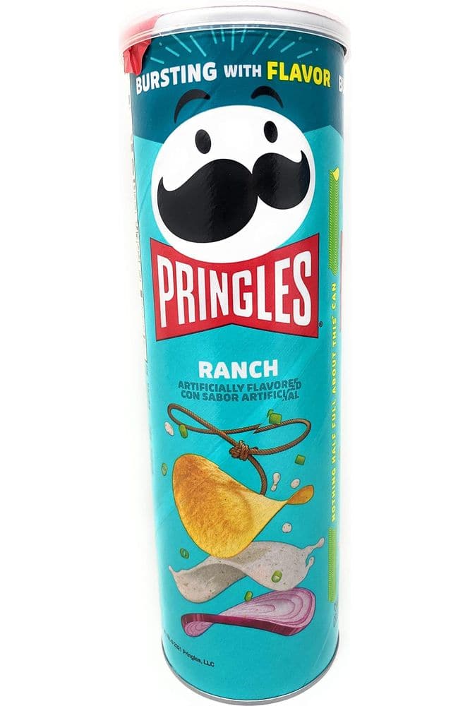 Pringles Ranch Flavored Potato Chips Snack Bundled With Kokobunch Kit 3-5.5oz Pack